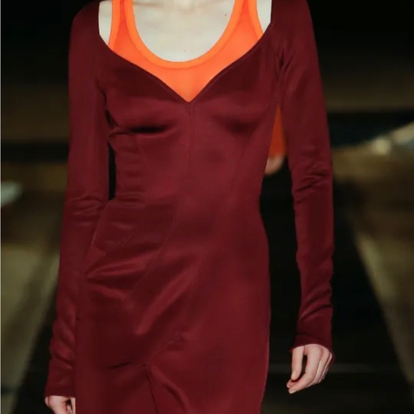 GIVENCHY Dark Purple Long Sleeve Sesy DRESS US 2Runway